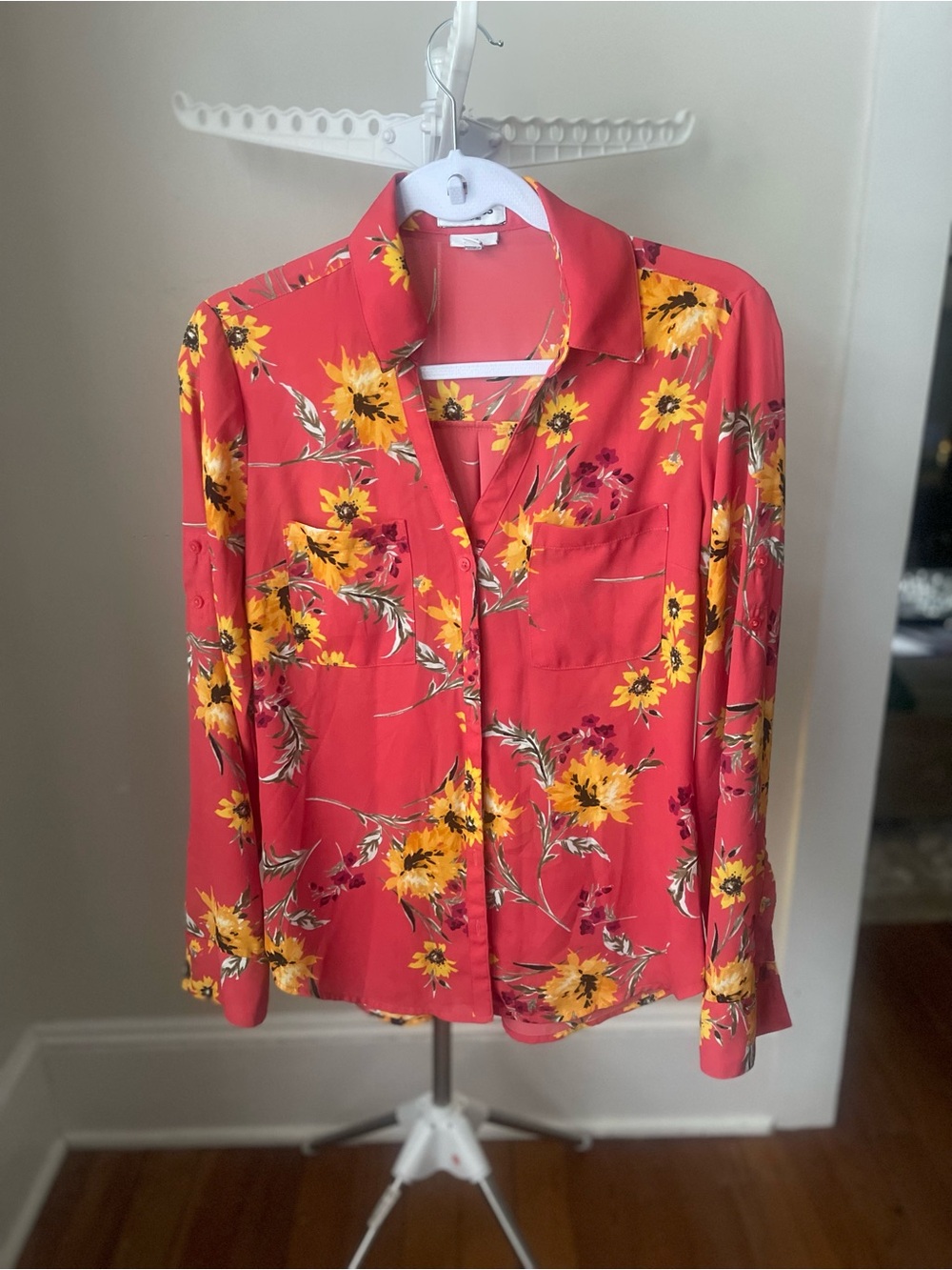 Express Button-Up Shirt | Floral Print | Women’s  Slim Small